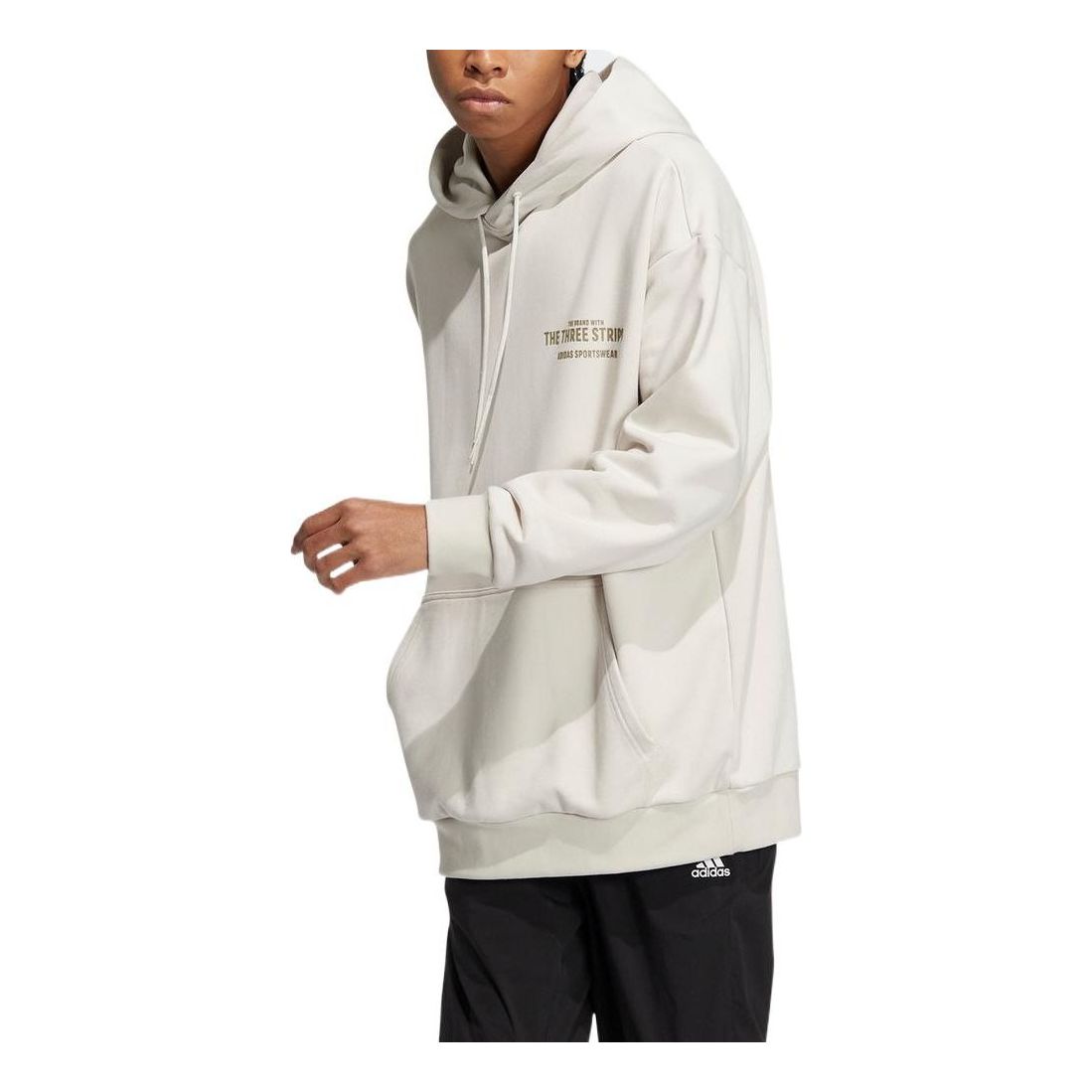 adidas logo hoodie 'Beige' IB2716