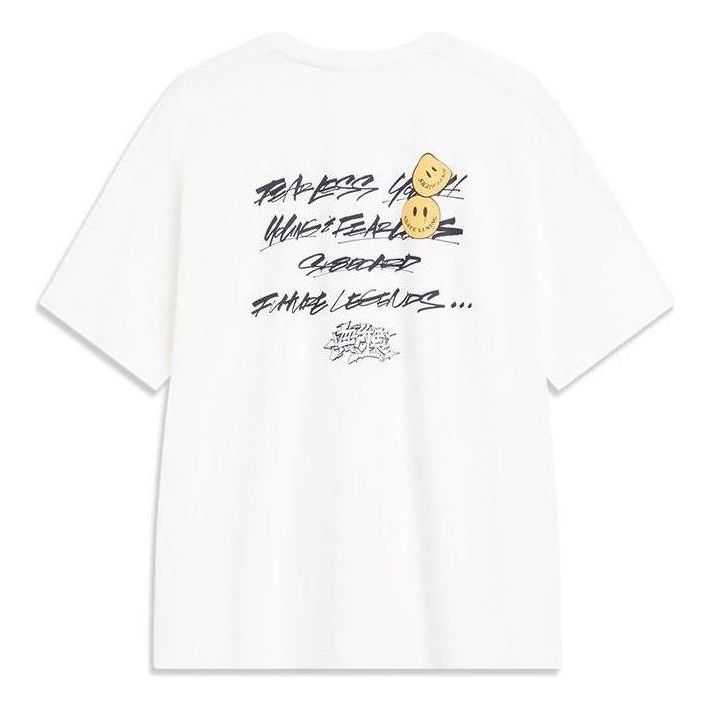Li-Ning x OG_Slick Skateboarding Short Sleeve T-shirt 'Milk White' AHST475-4