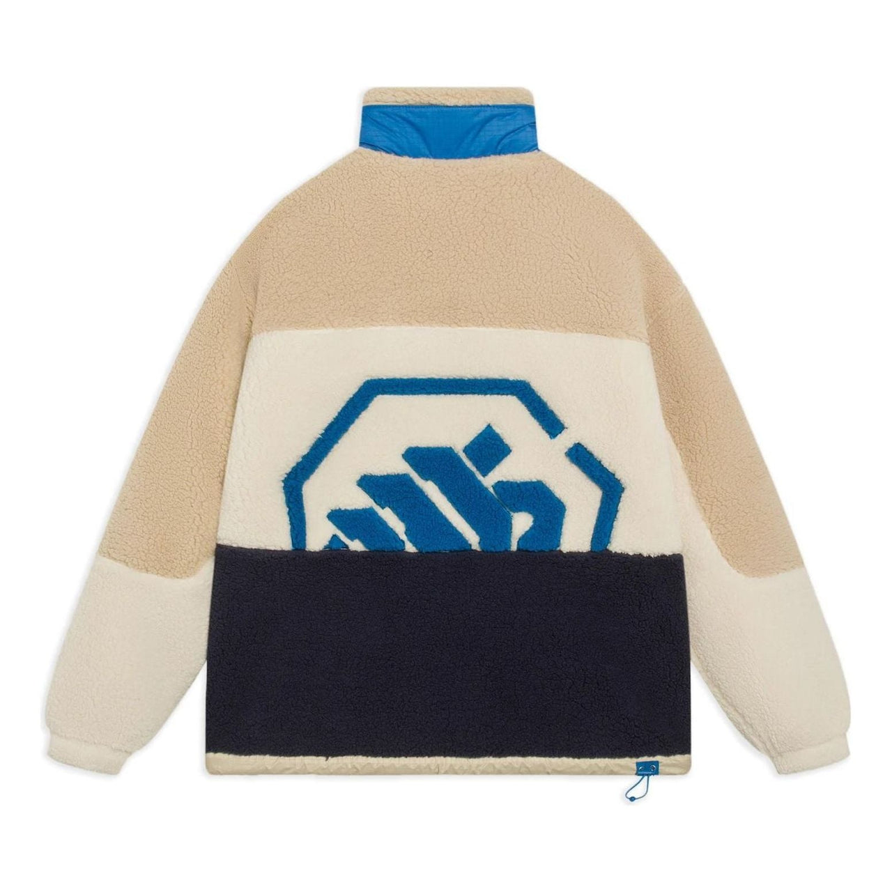 Li-Ning BadFive Graphic Color Block Polar Fleece Jacket 'Khaki Blue' AFDSA71-1
