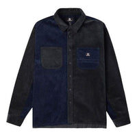 Converse Colorblock Corduroy Shirt 'Navy Black' 10023519-A02