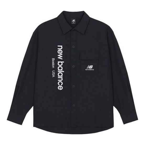 New Balance Logo Shirt 'Black' AMJ13367-BK