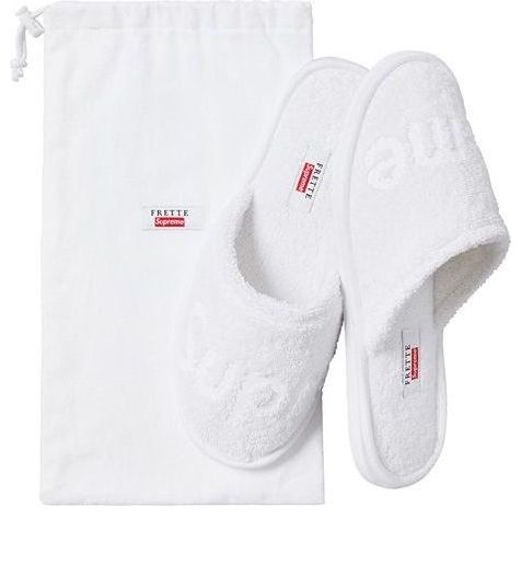Supreme SS19 x Frette Slippers 'White' SUP-SS19-10439