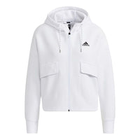 (WMNS) adidas Sty W New Kt Jk Big Pocket Sports Hooded White Jacket H07372