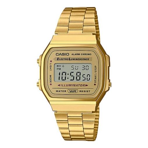 Casio Standard Digital Cube Watch 'Silver Gold' A168WG-9W