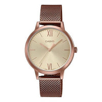 CASIO SHEEN Stainless Steel Strap Waterproof Quartz Rose Gold Analog LTP-E157MR-9A
