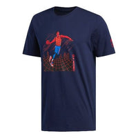 adidasx Crossover Basketball Short Sleeve Navy Blue DX6982
