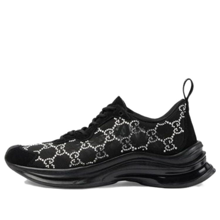 (WMNS) Gucci Run GG Crystal Sneaker 'Black' 758088-FACG4-1099