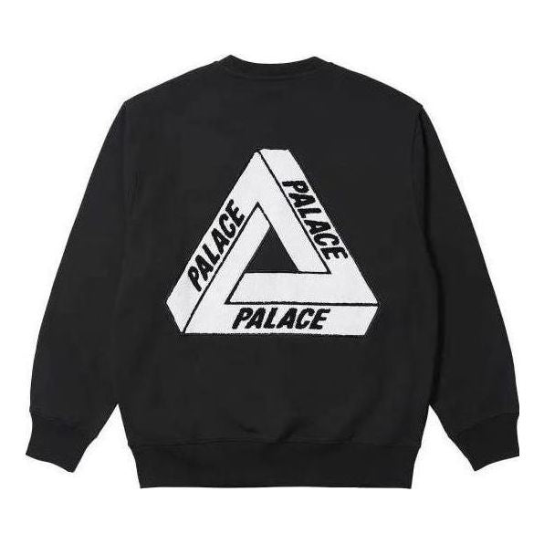 Palace Fleece Tri-Ferg Crew 'Black' P24CS054