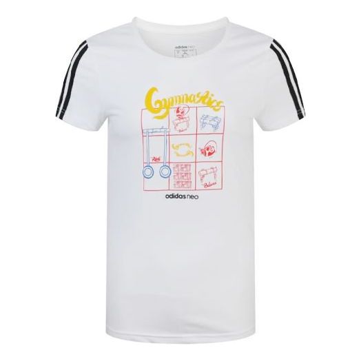 (WMNS) adidas Neo PNDA T-Shirts 'White' GK1568