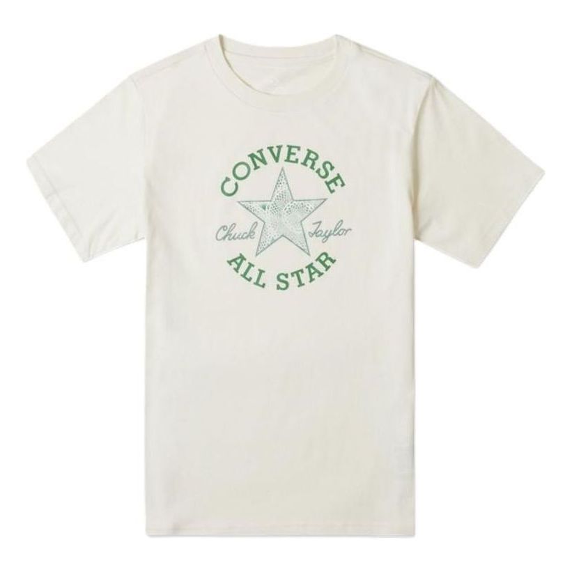 (WMNS) Converse Chuck Patch Infill T-Shirt 'White Green' 10026362-A04