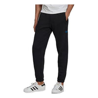 Men's adidas originals Logo Pattern Printing Bundle Feet Mid Waist Casual Sports Pants/Trousers/Joggers Black H13468