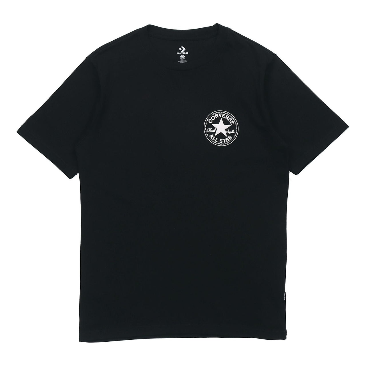 Men's Converse All Star Logo Printing Round Neck Sports Short Sleeve Black 10021631-A01