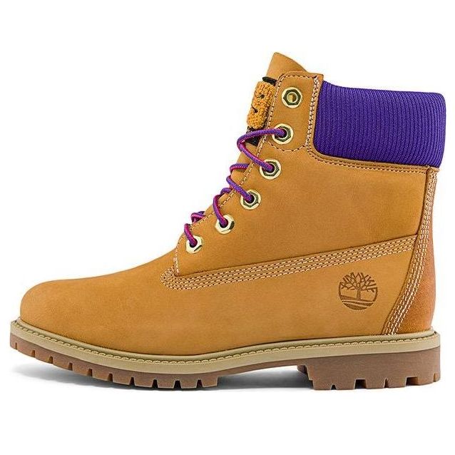 (WMNS) Timberland 6 Inch Heritage Cupsole Wide Fit Boots 'Wheat Nubuck with Purple' A44KPW