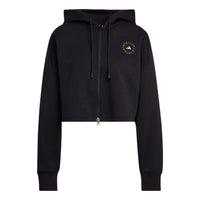 (WMNS) adidas by Stella McCartney Cropped Hoodie 'Black' HG1946