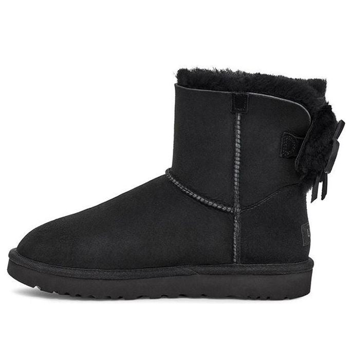 (WMNS) UGG Classic Dudble Bow Mini Snow Boots Black 1103652-BLK
