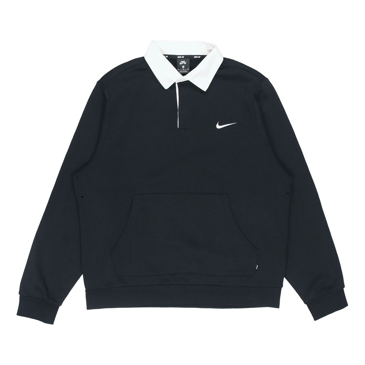 Men's Nike SB Fleece Skateboard Knit Breathable Splicing Embroidered Autumn Black DM6483-010