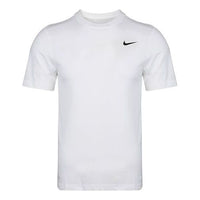 Nike Dri-FIT Crew Solid Round Neck Training Short Sleeve White AR6030-100