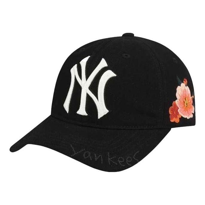 MLB Rose Pattern Black Baseball Cap 32CPFE911