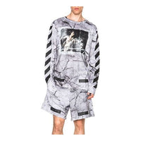 Off-White SS21 Large Printing Pullover Gray White OMBA003G20FLE0029988