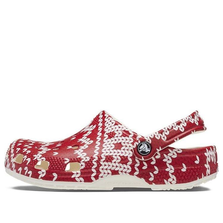 (WMNS) Crocs Classic Holiday Sweater Graphic 'Red White' 209237-90H
