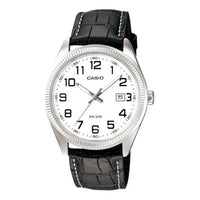 CASIO ENTICER Series Fashion Waterproof Quartz Belt Business White Mens Black Analog MTP-1302L-7BV