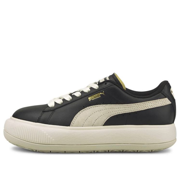 (WMNS) PUMA Suede Mayu BlackCasual Sneakers White 381042-02