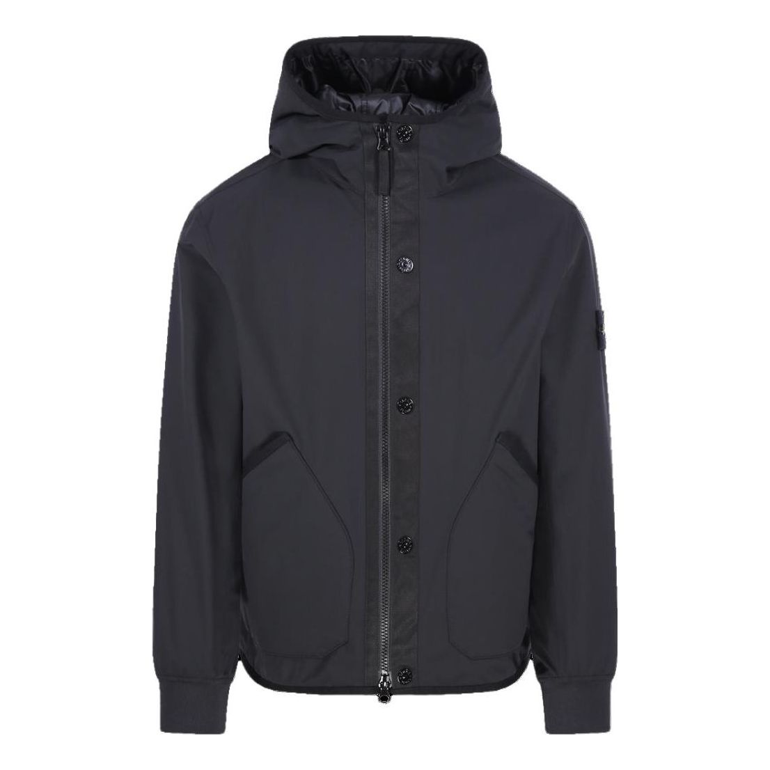 STONE ISLAND Waffen Patch Shell R Hooded Jacket 'Black' 791541027-V0029