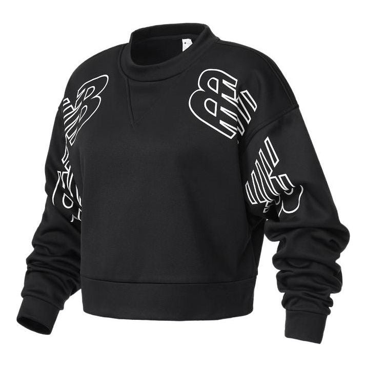 (WMNS) New Balance Relentless Boxy Pullover 'Black White' WT21151-BK