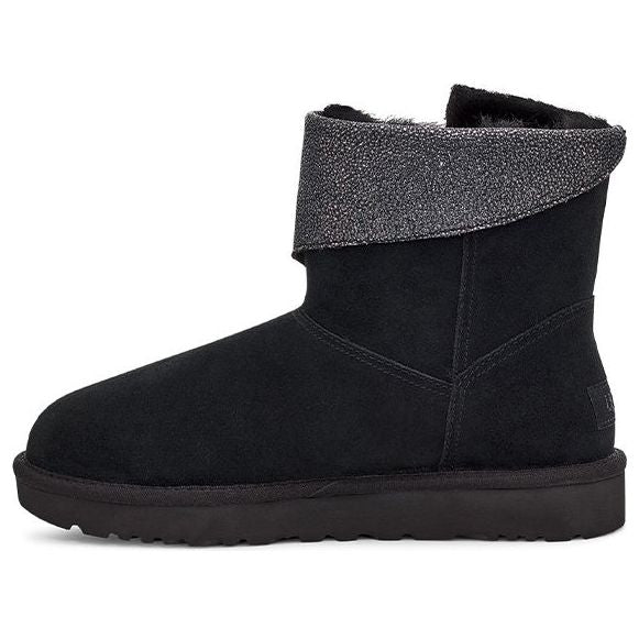 (WMNS) UGG Classic Caviar Mini Fleece Lined Black 1112498-BLK