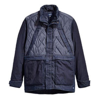Men's Levis Midnight Blue Stand Collar Splicing Big Pocket Quilted Denim Jacket 21275-0000