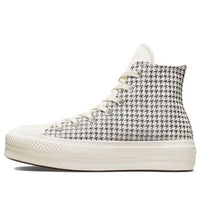 (WMNS) Converse Chuck Taylor All Star Lift Platform High 'Houndstooth Shine - Egret Pure Silver' A04276C