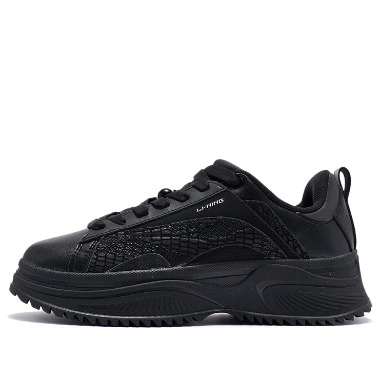(WMNS) Li-Ning Retro Sport Leisure 'Black' AGCR338-2