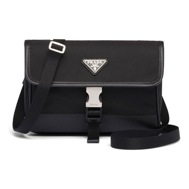 PRADA Saffiano logo-plaque smartphone holder 'Black' 2ZH108-2BBD-F0002