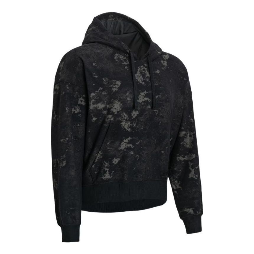 (WMNS) Under Armour Journey Terry Hoodie 'Black Grey' 1376915-001