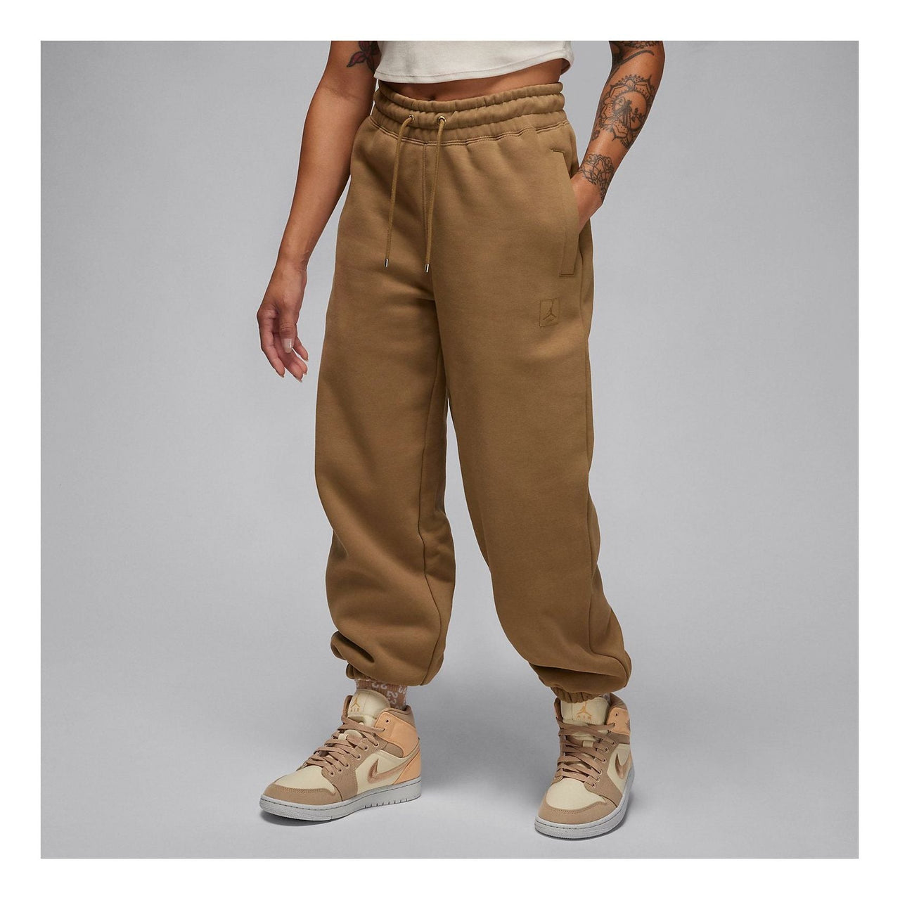 (WMNS) Air Jordan Flight Pants 'Brown Kelp' FB5114-395