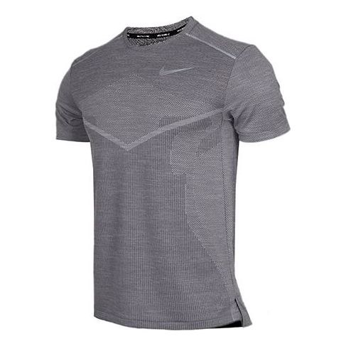Nike Techknit Ulta Reflective Element Sports Short Sleeve Gray AJ7616-056