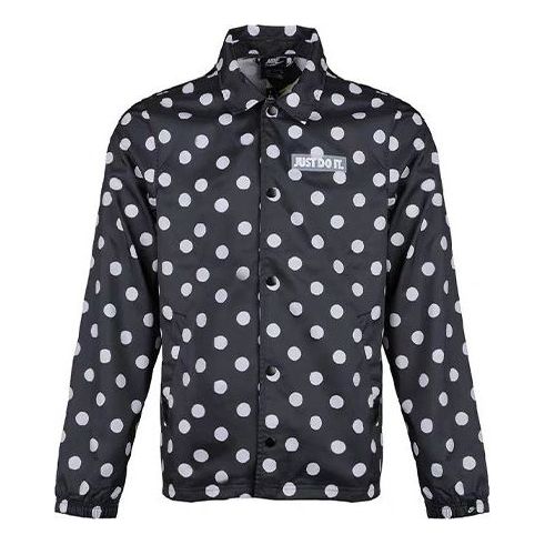Nike Loose polka dots Printing Woven Shirt Tops Jacket Black CQ8924-010