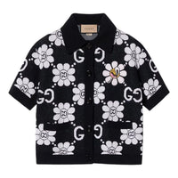 (WMNS) Gucci GG Flower Cotton Jacquard Cardigan 'Black White' 782223-XKDZ2-1080