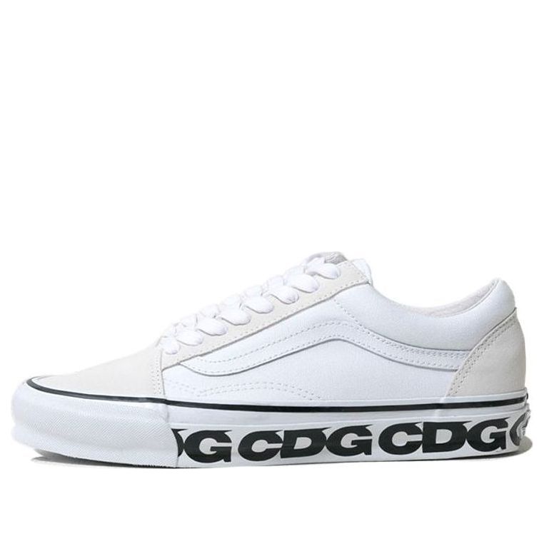 Vans x COMME des GARCONS CDG Old Skool Casual Skateboarding Shoes Unisex White VN0A4P3XQLZ