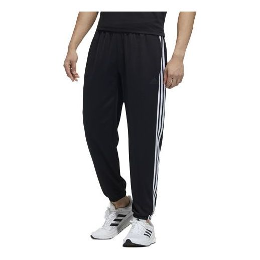 adidas 3S Pants Stripe Lacing Bundle Feet Training Sports Pants Black H37070