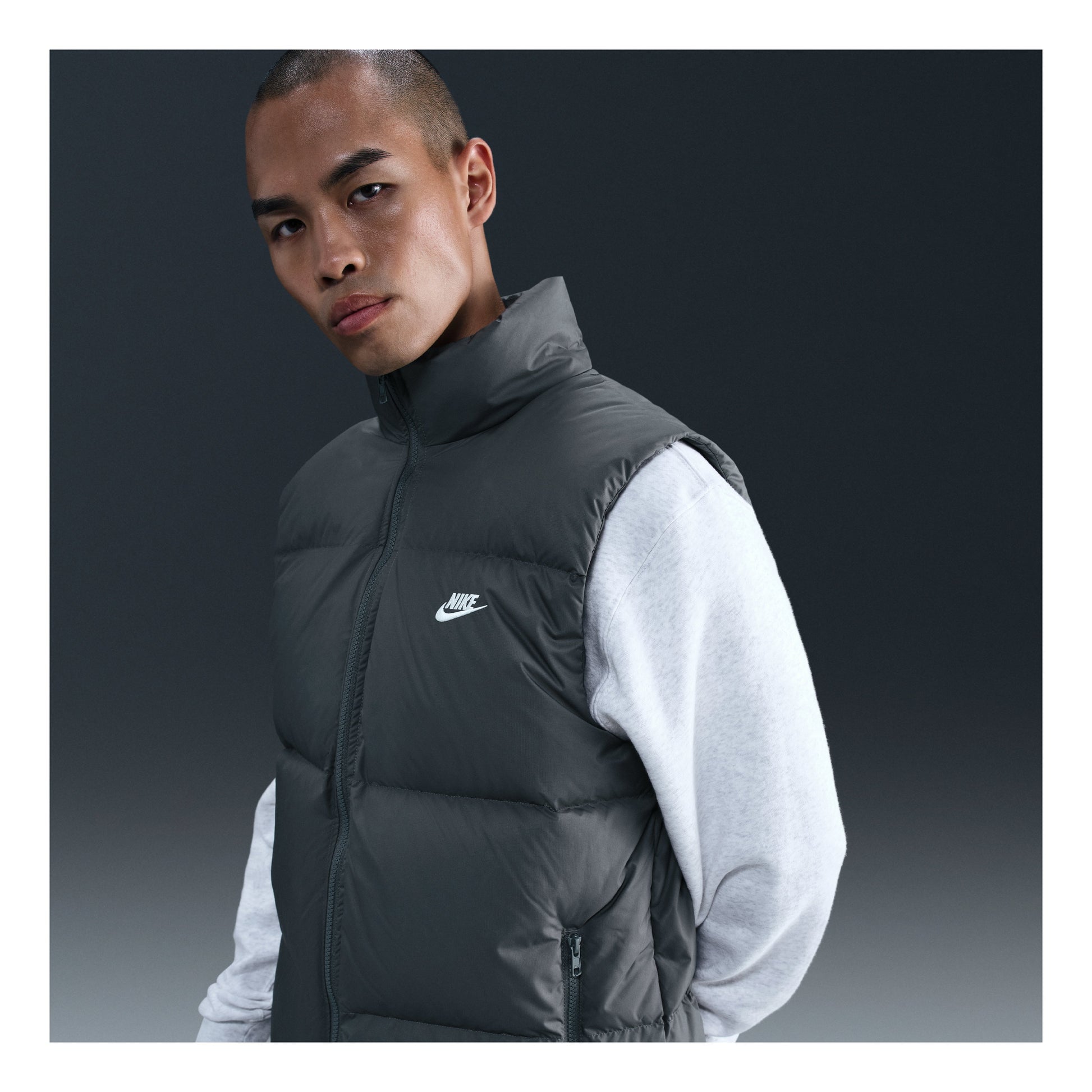 Nike Sportswear Club Therma-FIT Puffer Vest 'Iron Grey White' IB2978-068