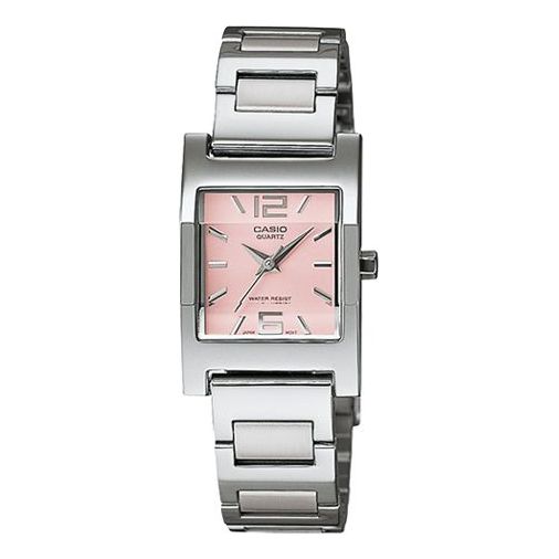 CASIO Stainless Steel Strap Quartz Waterproof Pink Dial Pink Analog LTP-1283D-4A