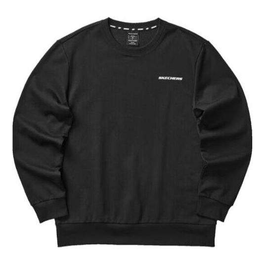 Skechers Colorful Casual Series Graphic Crew Sweatshirt 'Black White' L323M099-0018
