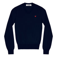(WMNS) COMME des GARCONS PLAY L/S Basic T-Shirt Small Red Emblem 'Navy' AZ-N051-051-2