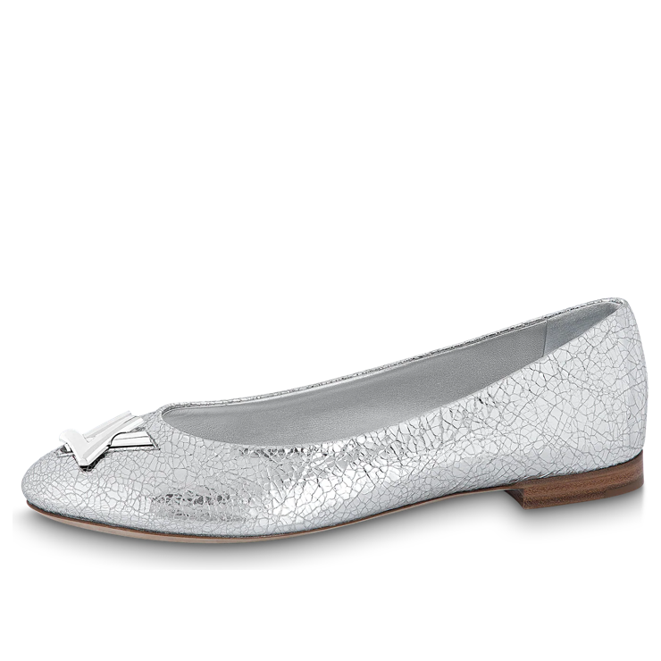 (WMNS) LOUIS VUITTON LV Nina Flat Ballerina Shoes 'Silver' 1ABGQB