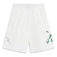 (WMNS) Li-Ning Graphic Shorts 'White' AKST664-1
