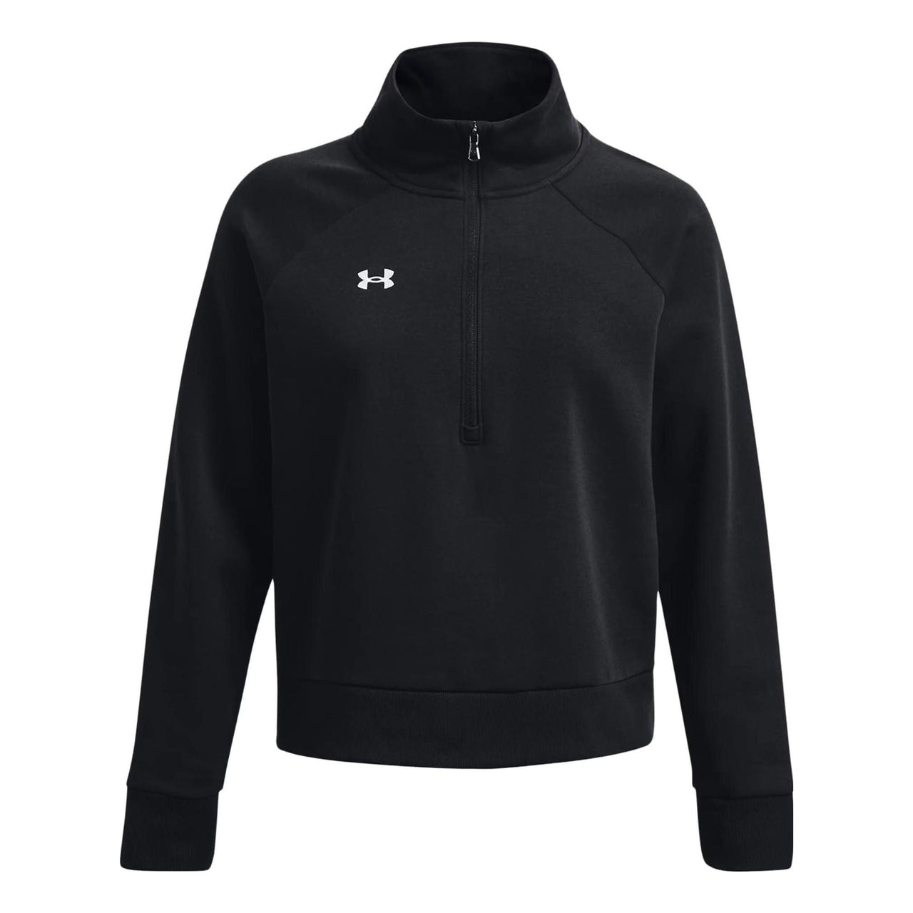 (WMNS) Under Armour Rival Fleece 1/2 Zip Sweatshirt 'Black' 1379492-001