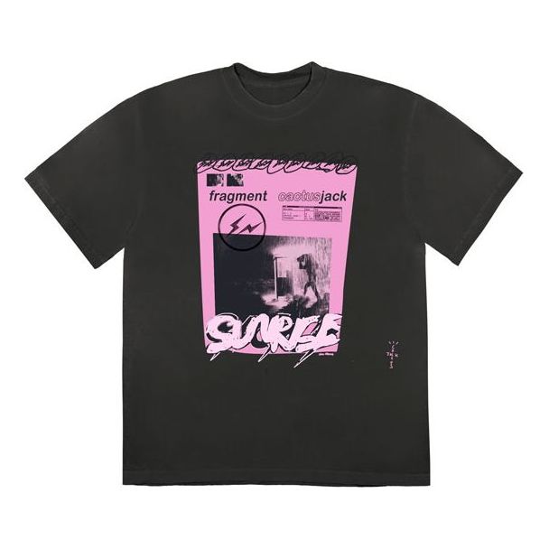 Travis Scott Cactus Jack For Fragment Pink Sunrise T-Shirt 'Washed Black' CJFN-SS29