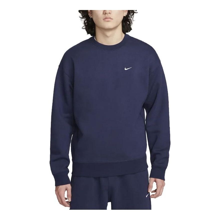 Nike Solo Swoosh Fleece Crew 'Midnight Navy' DX1362-410
