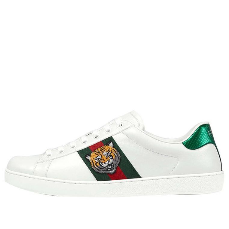 GUCCI ACE Series Cowhide Embroidered Sports Shoe White 457132-A38G0-9064